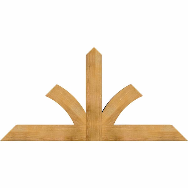 Ekena Millwork Richland Rough Sawn Timber Gable Bracket, Western Red Cedar, 72"W x 36"H x 6"D x 6"F, 12/12 Pitch GBW072X36X0606RIC00RWR - main
